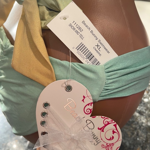 NWT beach bunny SHOW AND TELL bikini wrap around L top/XL bottoms - Picture 8 of 8